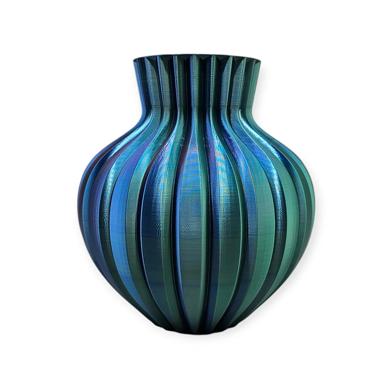 3D Ribbelvaas Ø21x23 cm - Aurora - afbeelding 3