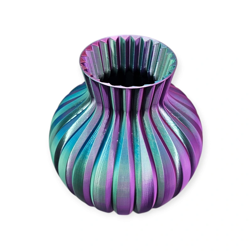 3D Ribbelvaas Ø21x23 cm - Aurora - afbeelding 4