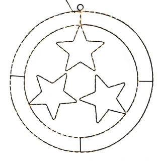 LED Ring Sterren Zwart - 50 cm | Tuincentrum De Boet