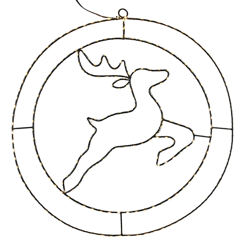 LED Ring Rendier Zwart - 50 cm