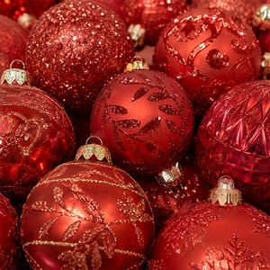 Rode kerstballen