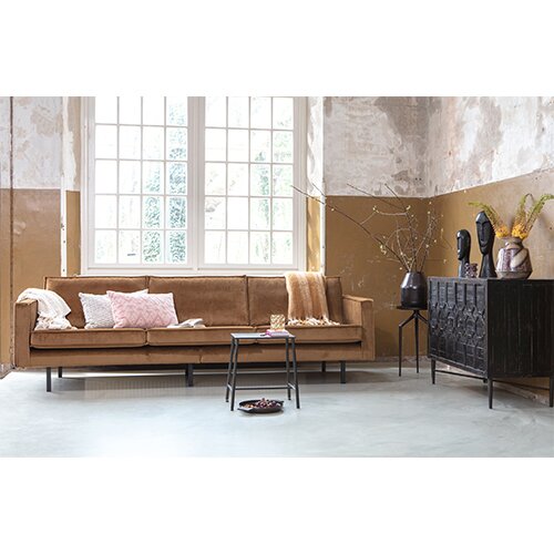 BePureHome Rodeo Bank 3-zits Velvet Honing Geel - afbeelding 9