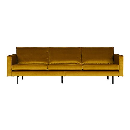 BePureHome Rodeo Bank 3-zits Velvet Oker - afbeelding 1