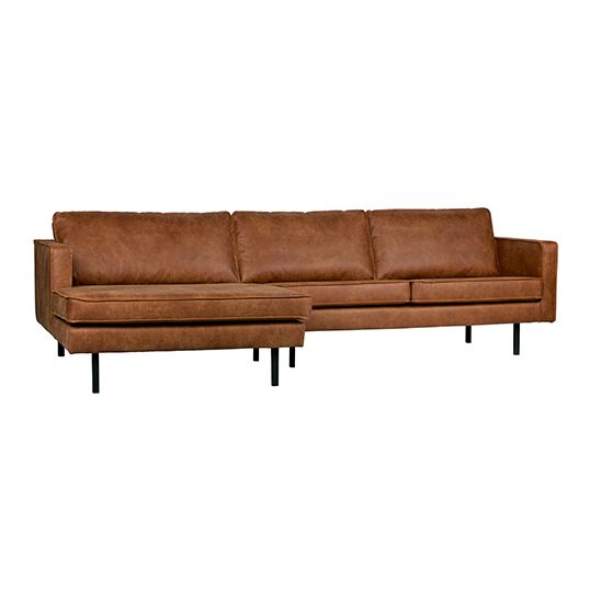 BePureHome Rodeo Chaise Longue Links Cognac - afbeelding 2
