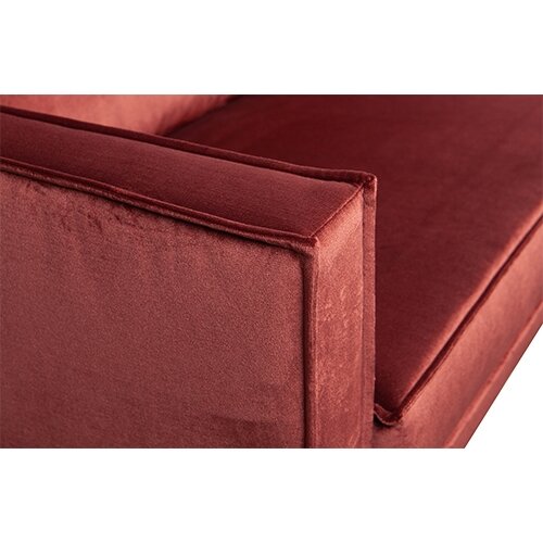 BePureHome Rodeo Chaise Longue Links Velvet Chestnut - afbeelding 2