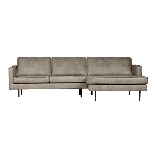 BePureHome Rodeo Chaise Longue Rechts Elephant Skin - afbeelding 1