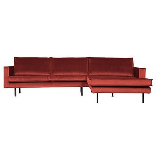 BePureHome Rodeo Chaise Longue Rechts Velvet Chestnut - afbeelding 1