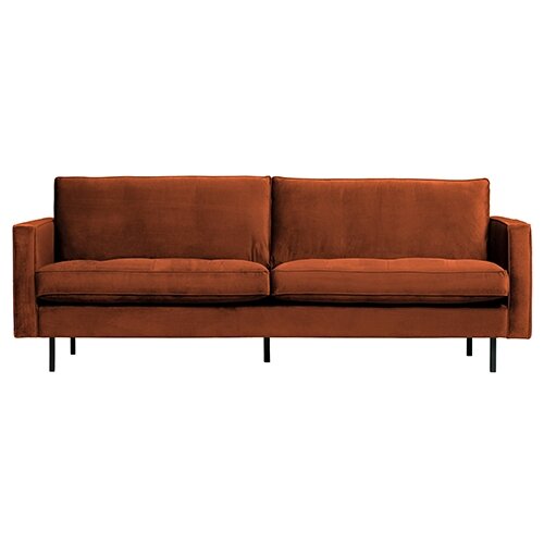 BePureHome Rodeo Classic Bank 2,5-zits Velvet Roest - afbeelding 1