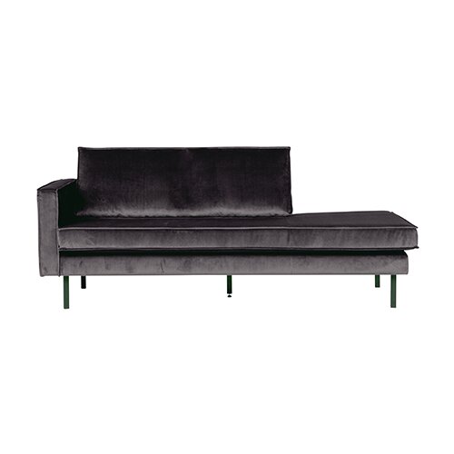 BePureHome Rodeo Daybed Left Velvet Antraciet - afbeelding 1