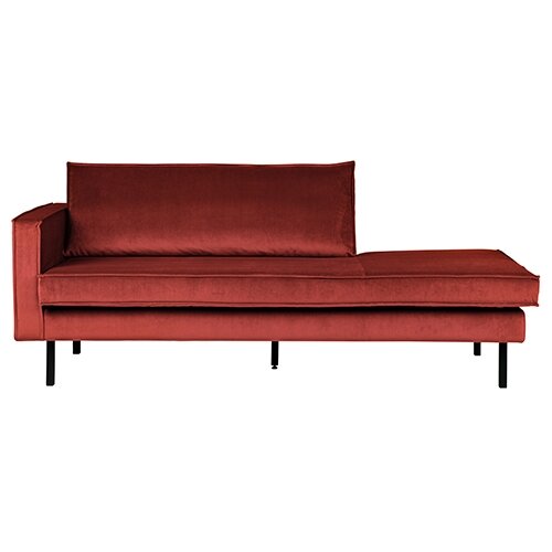 BePureHome Rodeo Daybed Left Velvet Chestnut - afbeelding 1