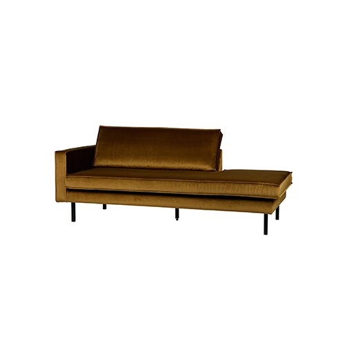 BePureHome Rodeo Daybed Left Velvet Honing Geel - afbeelding 2