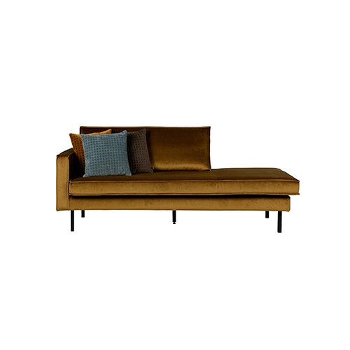 BePureHome Rodeo Daybed Left Velvet Honing Geel - afbeelding 4