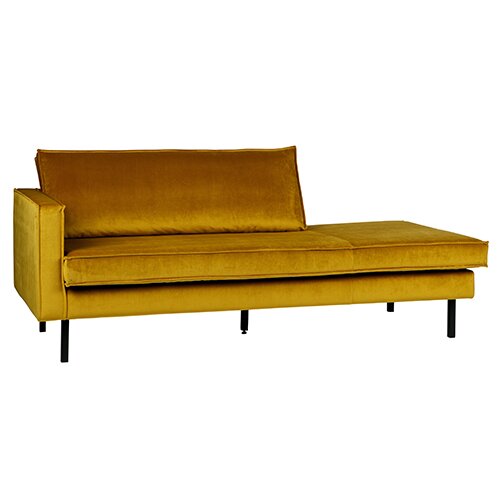 BePureHome Rodeo Daybed Left Velvet Oker - afbeelding 4