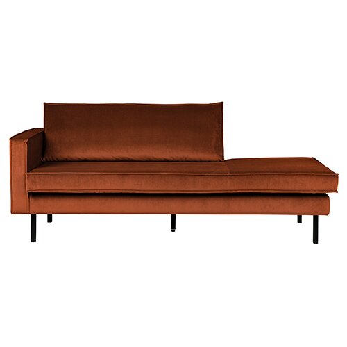 BePureHome Rodeo Daybed Left Velvet Roest - afbeelding 1