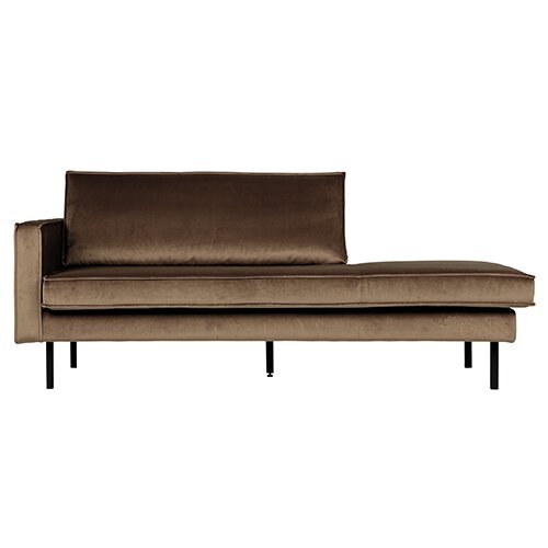 BePureHome Rodeo Daybed Left Velvet Taupe - afbeelding 1