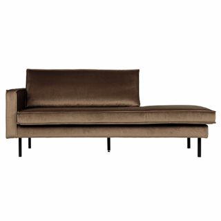BePureHome Rodeo Daybed Left Velvet Taupe - afbeelding 1