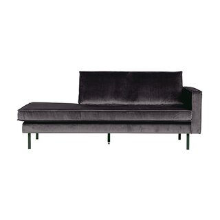 BePureHome Rodeo Daybed Right Velvet Antraciet - afbeelding 1