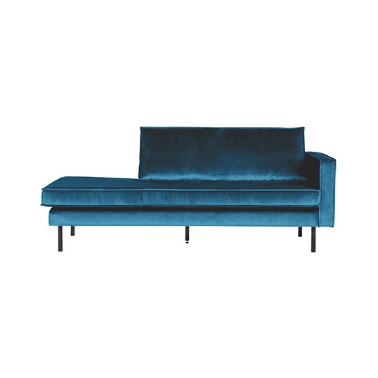 BePureHome Rodeo Daybed Right Velvet Blue - afbeelding 1