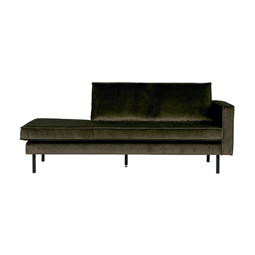 BePureHome Rodeo Daybed Right Velvet Dark Green Hunter - afbeelding 1