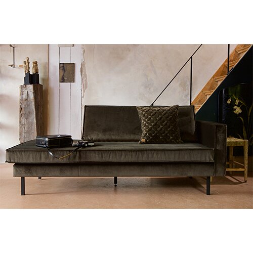 BePureHome Rodeo Daybed Right Velvet Dark Green Hunter - afbeelding 3