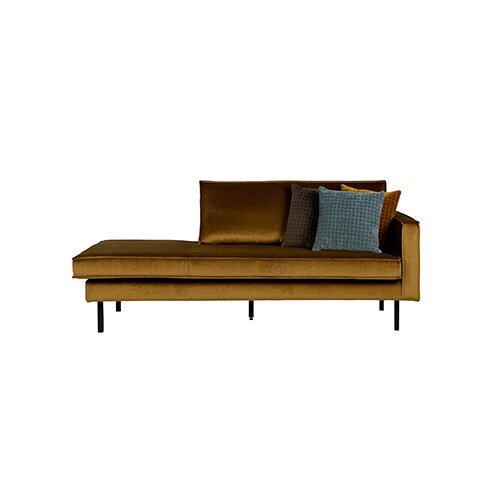 BePureHome Rodeo Daybed Right Velvet Honing Geel - afbeelding 5