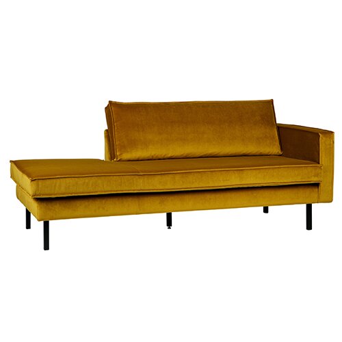 BePureHome Rodeo Daybed Right Velvet Oker - afbeelding 4