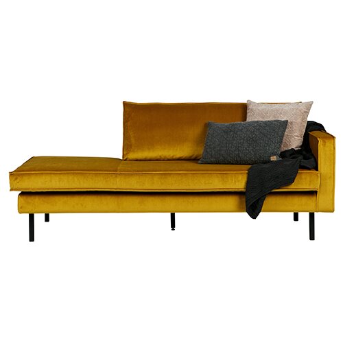 BePureHome Rodeo Daybed Right Velvet Oker - afbeelding 5