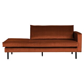 BePureHome Rodeo Daybed Right Velvet Roest - afbeelding 1