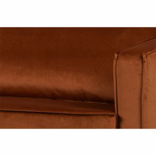 BePureHome Rodeo Daybed Right Velvet Roest - afbeelding 2