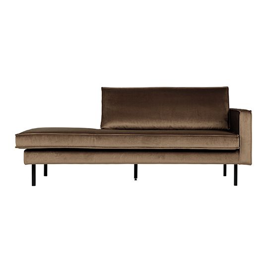BePureHome Rodeo Daybed Right Velvet Taupe - afbeelding 1