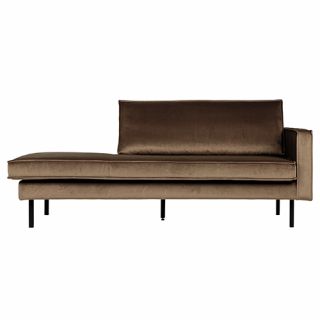 BePureHome Rodeo Daybed Right Velvet Taupe - afbeelding 1