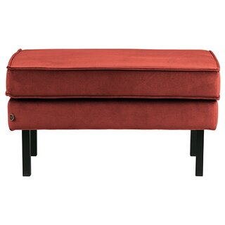 BePureHome Rodeo Hocker Op Poten Velvet Chestnut - afbeelding 1