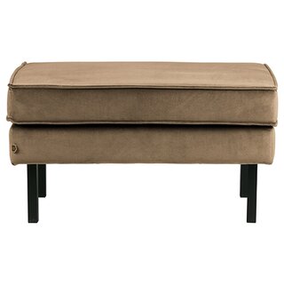 BePureHome Rodeo Hocker Op Poten Velvet Taupe - afbeelding 1