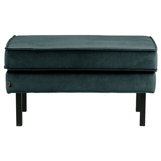 BePureHome Rodeo Hocker Op Poten Velvet Teal - afbeelding 1