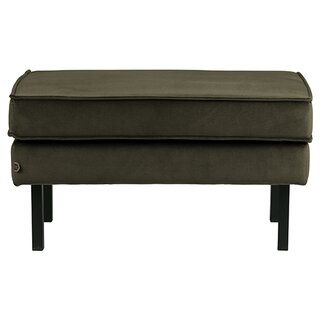 BePureHome Rodeo Hocker Velvet - Dark Green Hunter