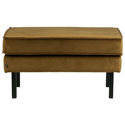 BePureHome Rodeo Hocker Velvet - Honing Geel - afbeelding 1