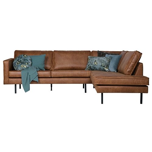 BePureHome Rodeo Hoekbank Rechts Cognac - afbeelding 4