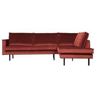 BePureHome Rodeo Hoekbank Rechts Velvet Chestnut - afbeelding 1