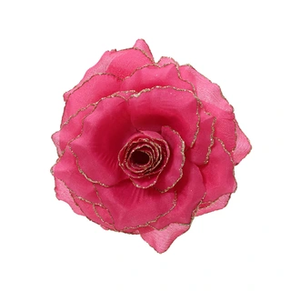 Kerstclip Roos Glitter - Roze - afbeelding 1