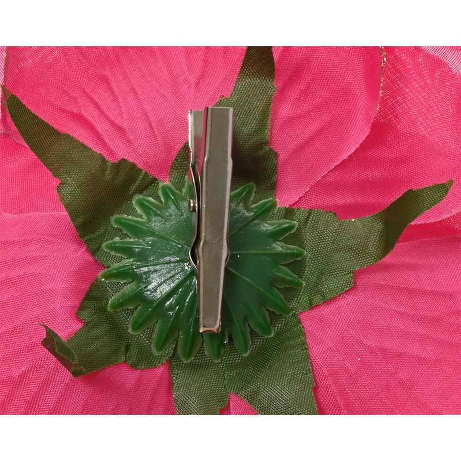 Kerstclip Roos Glitter - Roze - afbeelding 2