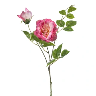 Kunstbloem Rose Liza x3 Roze - 80 cm