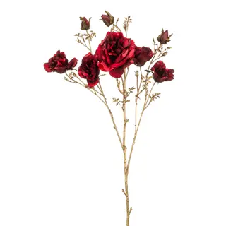 Kunst Rose spray x3 dk red 110cm