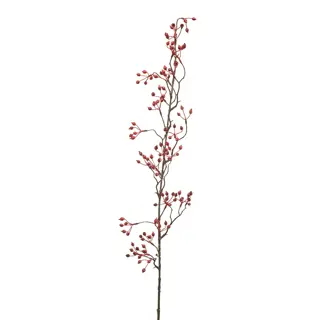Kunsttak Rosehip Mini Vine Red - 105 cm