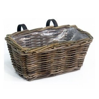 Rotan Balkon Bloembak Grey - 30x18x16 cm - afbeelding 1