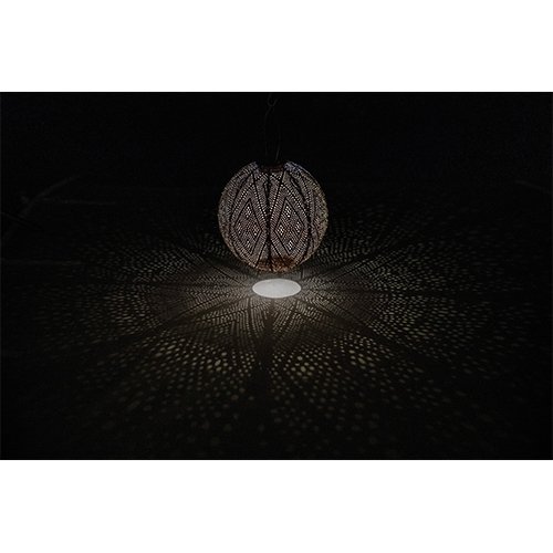 Lumiz Solar Lampion Round 30 - Ikat - Licht taupe - afbeelding 2