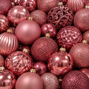 Roze kerstballen