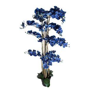 Kunst Phalaenopsis Orchidee In Pot 140 cm - Blue