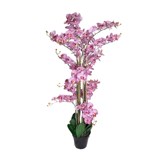 Kunst Phalaenopsis Orchidee In Pot 140 cm - Tiger Cerise