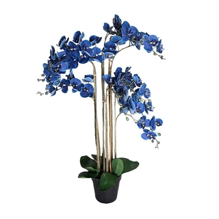Kunst Phalaenopsis Orchidee In Pot 110 cm - Blue