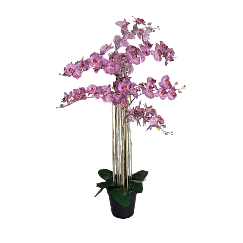 Kunst Phalaenopsis Orchidee In Pot 110 cm - Tiger Cerise
